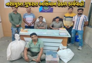 નશામુક્ત ગુજરાત અભિયાન અંતર્ગત ભાવનગર રેલવે પોલીસે મોટી કાર્યવાહી કરતાં ભાવનગર-પરા રેલવે સ્ટેશન પરથી 16.977 કિલોગ્રામ ગાંજા (Cannabis) સાથે એક આરોપીની ધરપકડ કરી છે