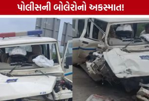 Palsana Expressway Accident: પોલીસ વાહન અકસ્માતનો ભોગ બન્યું, ચાર જવાન સુરત ખસેડાયા