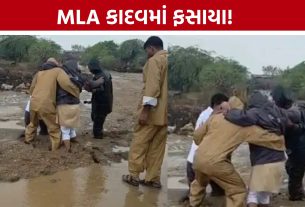 સાંતલપુરમાં અસરગ્રસ્તોની મુલાકાતે ગયેલા MLA Lavingji Thakor કાદવમાં ખૂંપ્યા