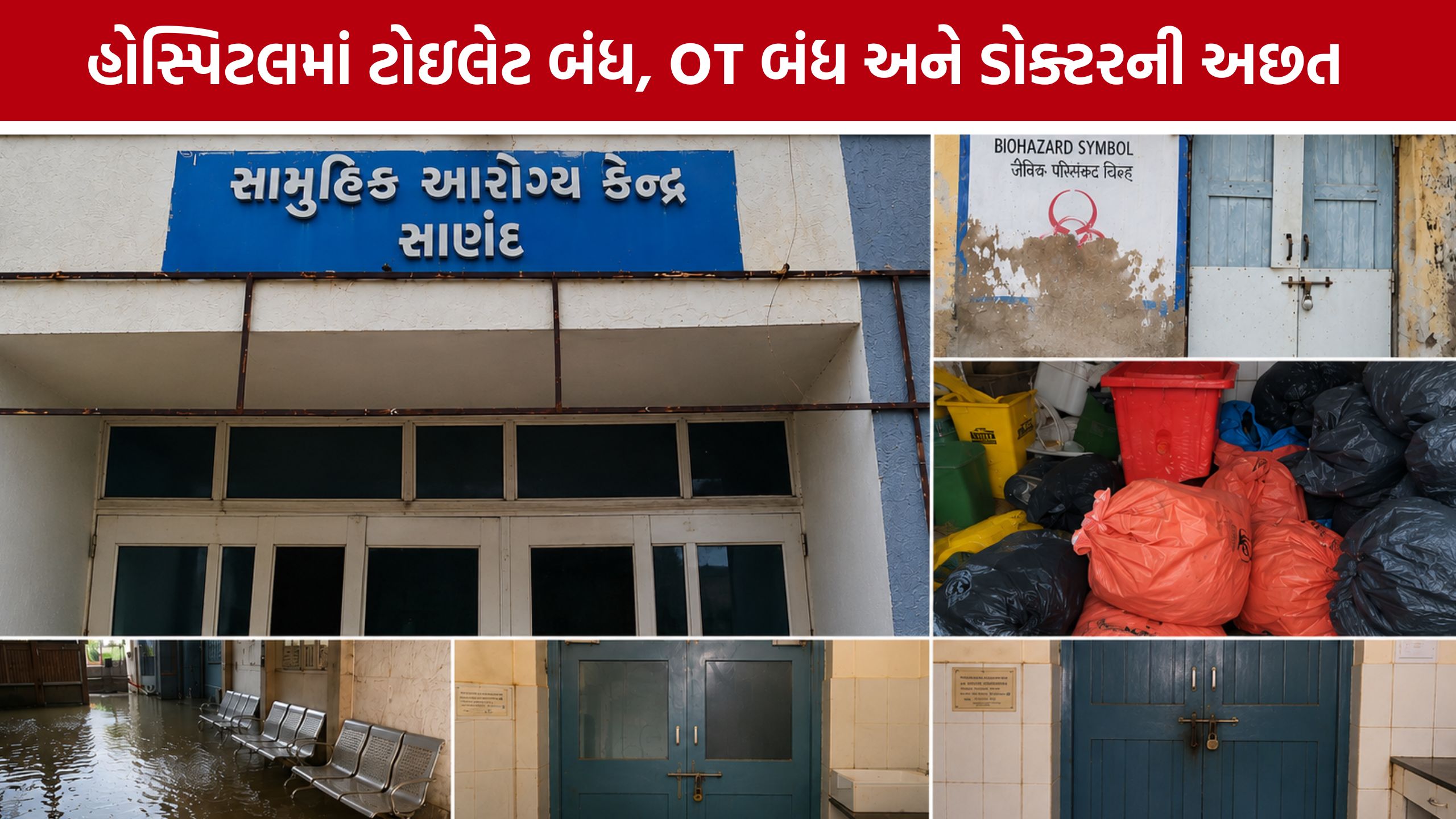 Sanand Government Hospitalમાં અવ્યવસ્થાનો ખુલાસો, દર્દીઓ મુશ્કેલીમાં