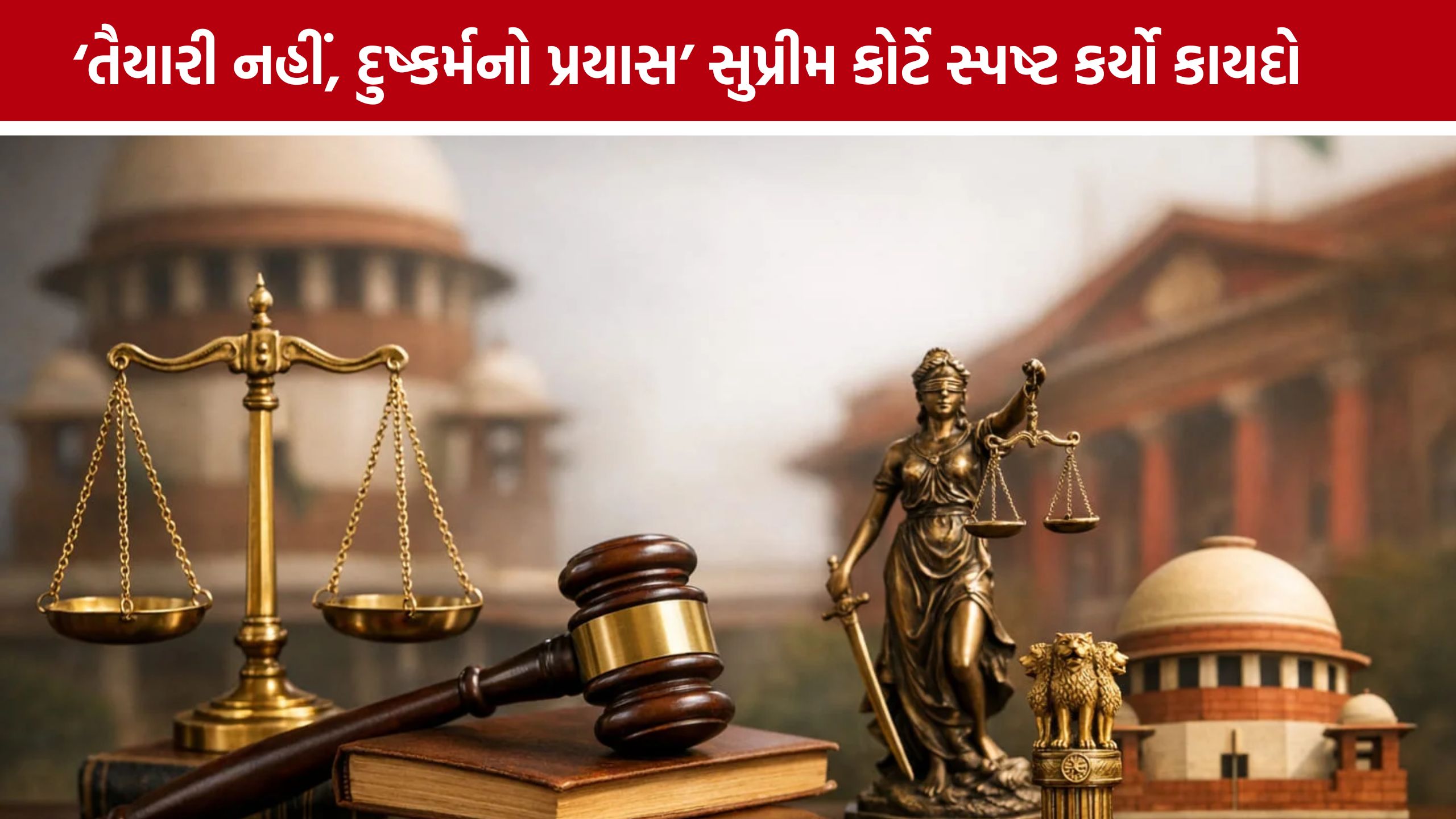 દુષ્કર્મના પ્રયાસની વ્યાખ્યા પર Supreme Courtનો મોટો નિર્ણય