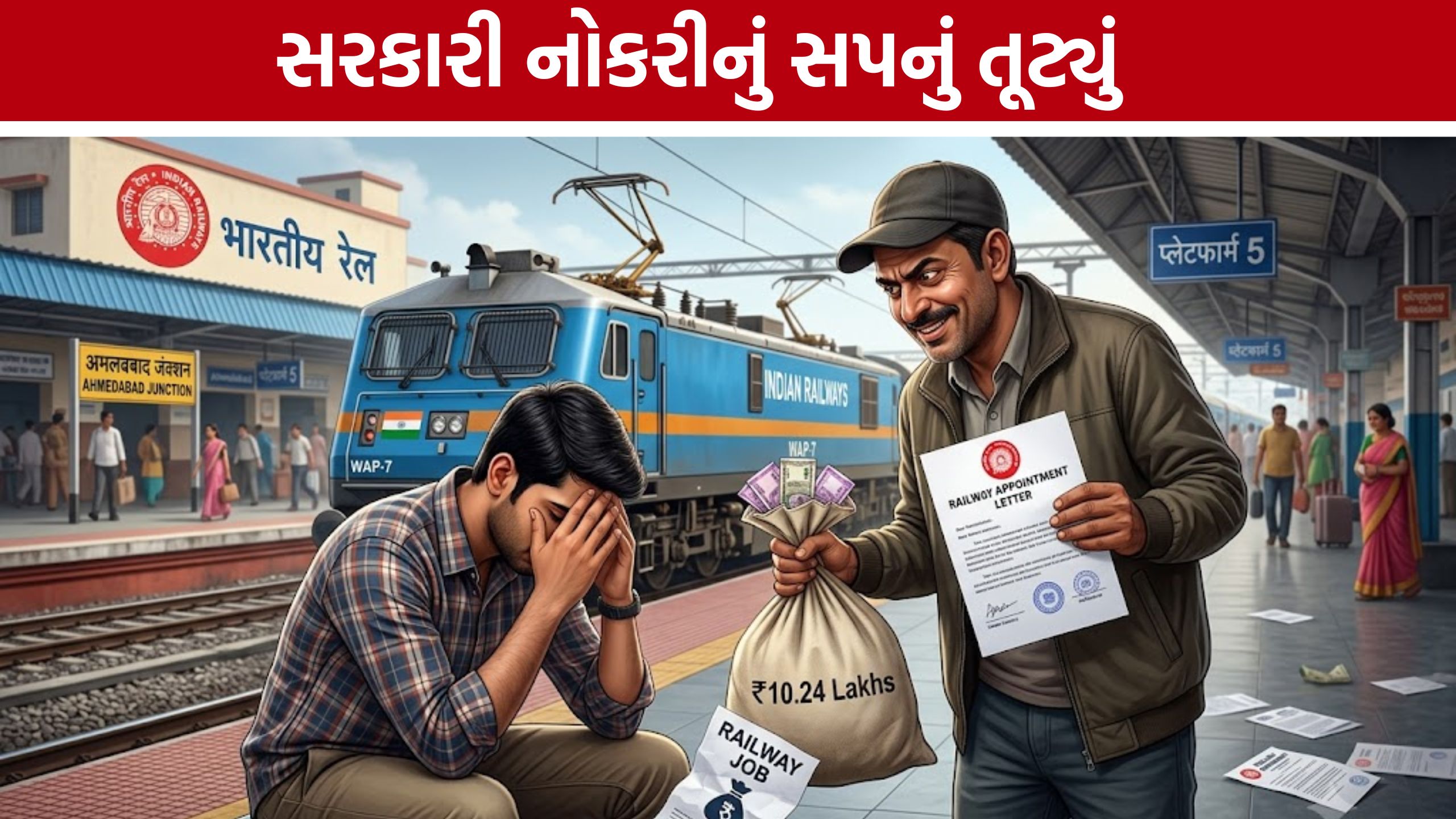 Vadodara Railway Job Fraud Case: રેલવે જોબનું સપનું બતાવી રૂ.10 લાખથી વધુની ઠગાઈ