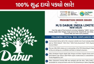 Dabur FSSAI Action: ‘100% નેચરલ’ અને ‘100% પ્યોર’ દાવા પર લગામ, FSSAIએ ડાબરને આપ્યો આદેશ
