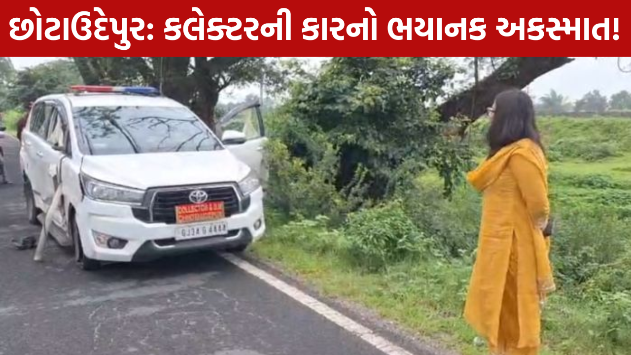 Gargi Jain Accident: છોટાઉદેપુર કલેક્ટરની કારને અકસ્માત