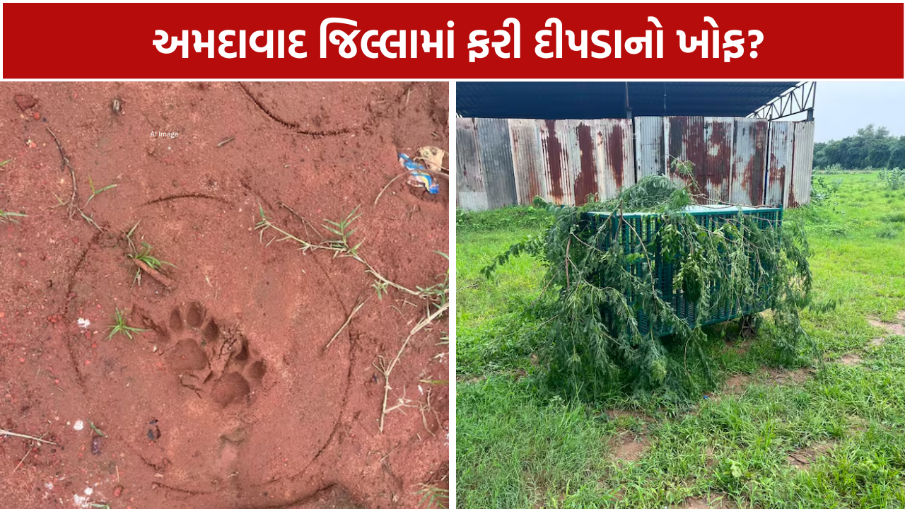 Sanand Leopard: દીપડા સાથે બચ્ચું હોવાની ચર્ચાએ વધારી ચિંતા