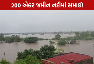 Flood Farmland Damage: 200 એકર જમીન નદીમાં સમાઈ