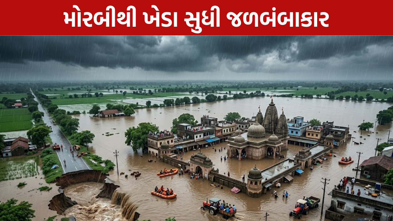Gujarat Heavy Rain: મોરબીથી ખેડા સુધી જળબંબાકાર