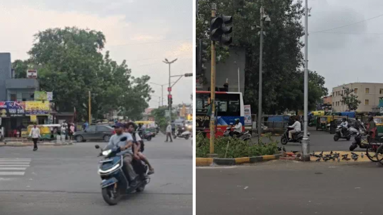 Ahmedabad Traffic Police: મોબાઈલમાં વ્યસ્ત જવાનો, રસ્તા પર બેફામ ટ્રાફિક