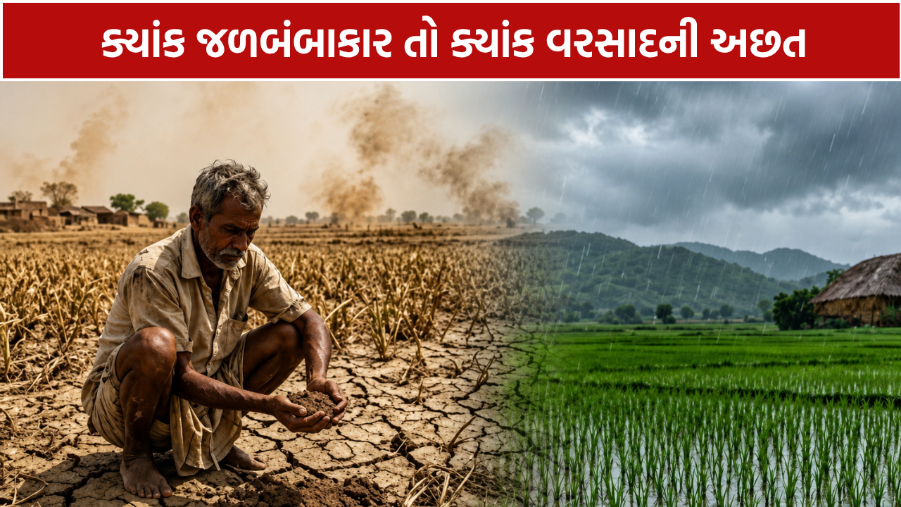 Rainfall Deficit Gujarat: ચોમાસા વચ્ચે 17 જિલ્લામાં 3થી 87% સુધી વરસાદની ઘટ નોંધાઈ