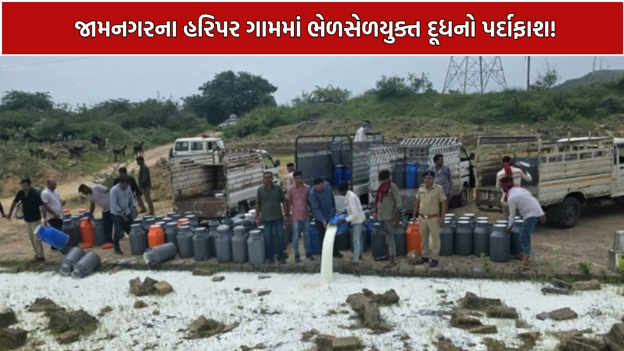 Jamnagar Fake Milk: જામનગરના હરિપર ગામે નકલી દૂધનું કૌભાંડ ઝડપાયું