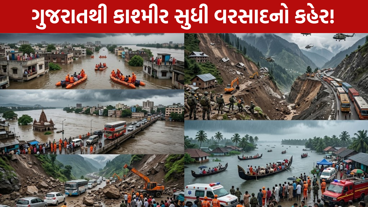 India Heavy Rain: ગુજરાતથી કાશ્મીર સુધી વરસાદનો કહેર