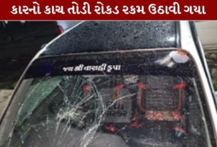 મહેસાણા (Mahesana)તાલુકાના પાંચોટ આનંદપુરા વિસ્તારમાં કારનો કાચ તોડી રોકડ રકમની ચોરી (Theft)નો બનાવ સામે આવ્યો છે