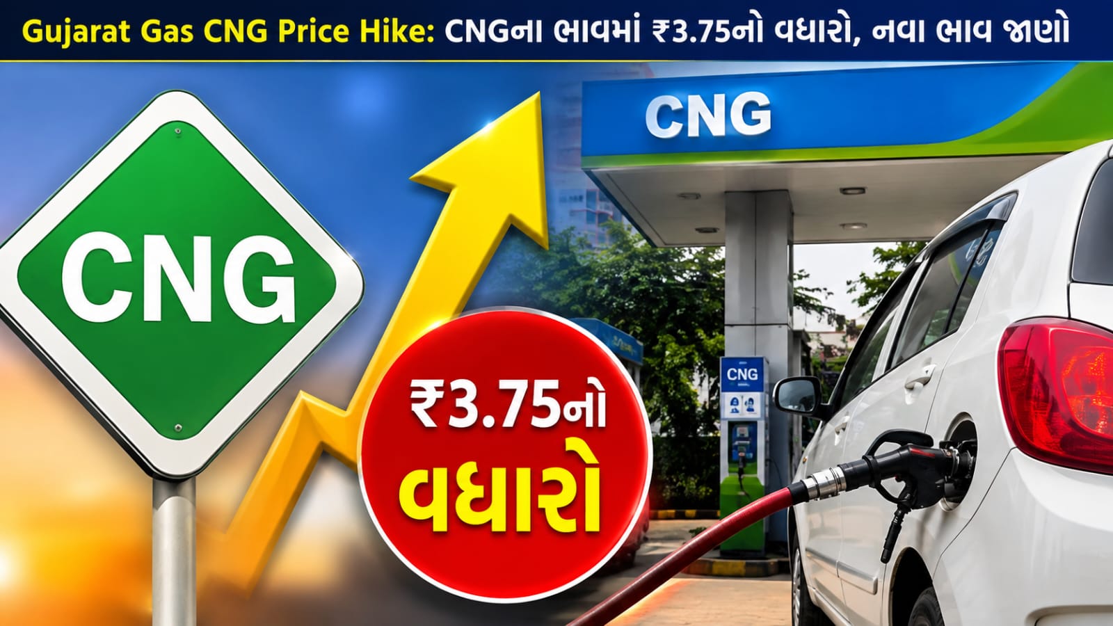 Gujarat Gas CNG Price Hike: CNG ₹3.75 મોંઘું