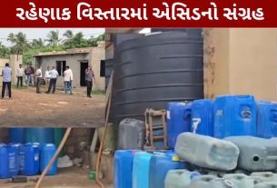 પ્રભાસ પાટણ (Prabhas Patan) પોલીસ સ્ટેશન વિસ્તારમાં SOGની ટીમે સોમનાથ-વેરાવળ બાયપાસ નજીક આવેલા વિજેતા એન્ટરપ્રાઇઝના ગોડાઉનમાંથી આશરે ₹1.85 લાખની કિંમતનો એસિડનો જથ્થો (Gir Somnath Acid Seized)ઝડપી પાડ્યો છે