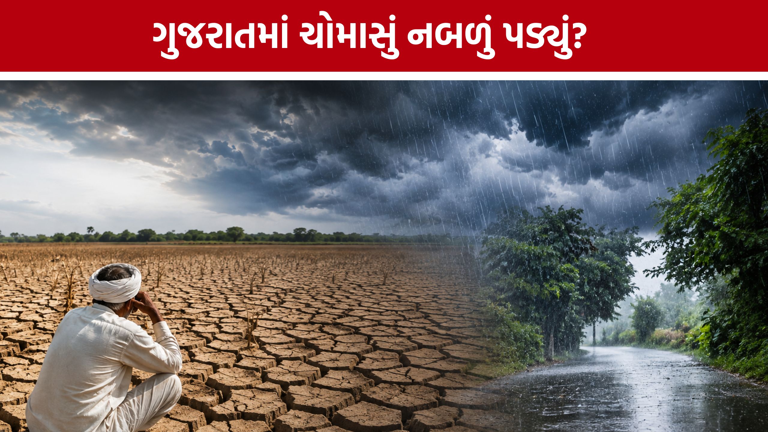 Gujarat Rain Deficit: વરસાદનું સંકટ ઘેરાયું, ચોમાસાની વિદાય પહેલા સપ્ટેમ્બરના વરસાદની આશા