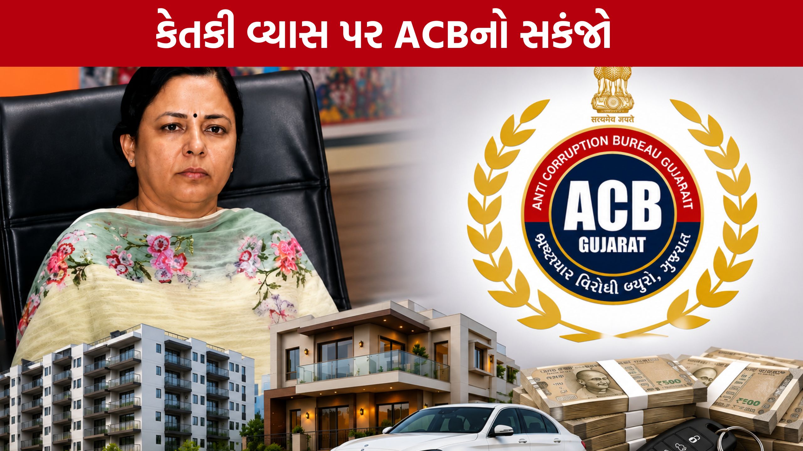 આગોતરા જામીન નામંજૂર થયા બાદ Ketki Vyasની ધરપકડ, ACBની તપાસ તેજ
