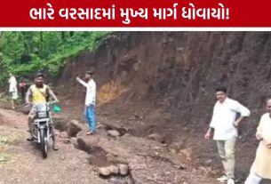 Rajpipla Junaraj Road Washed Away: વરસાદે રસ્તો ધોઈ નાખ્યો! જનપ્રતિનિધિઓએ સ્થળ નિરીક્ષણ કરી અધિકારીઓને આપી સૂચના