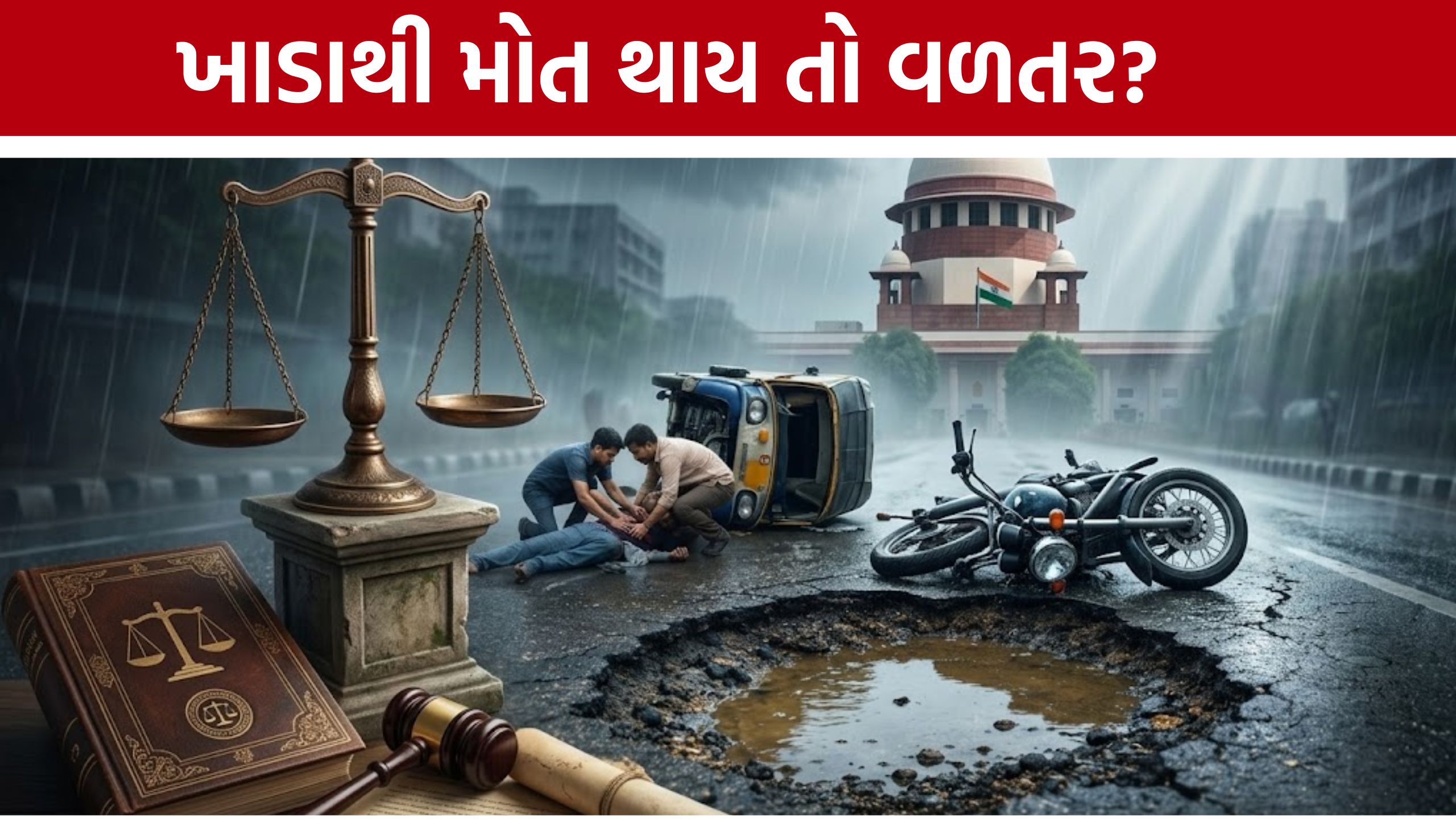 Road Pothole Accident Compensation: ખાડાવાળા રસ્તાથી અકસ્માત થાય તો જવાબદાર કોણ?