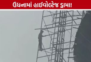 Surat Fire Brigade Rescue: સુરતમાં ‘શોલે’ જેવો સીન! 100 ફૂટ ઊંચી ટાંકી પર ચડ્યો યુવક, ફાયરબ્રિગેડ દોડ્યું