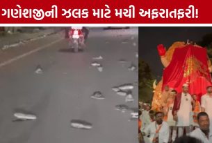 Surat Ganesh Idol: શ્રીજીની એક ઝલક જોવા ઉમટી ભીડ, સુરતમાં નાસભાગ જેવી સ્થિતિ; પોકેટમારોનો પણ ત્રાસ