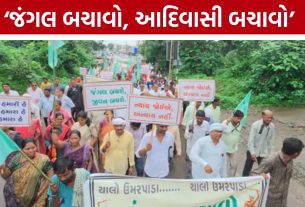 Umarpada Forest Land પર દબાણનો આક્ષેપ, 2 હજાર આદિવાસીઓ રસ્તા પર ઉતર્યા