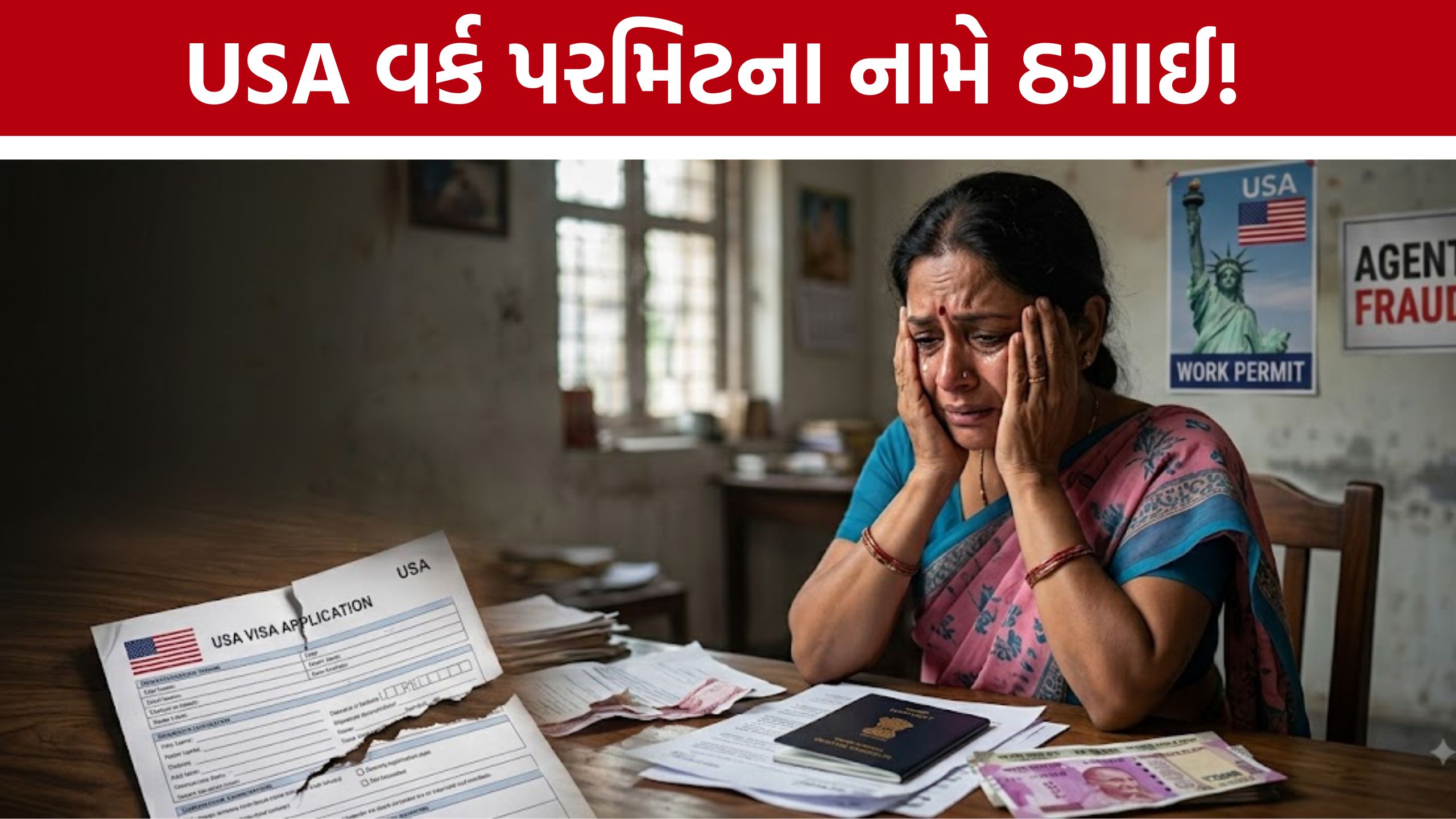 USA work permit fraud: વર્ક પરમિટનું સપનું બતાવી ₹4.77 લાખનું નુકસાન