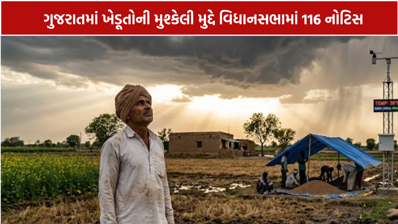 Gujarat Rainfall Deficit: વિધાનસભામાં 116 નોટિસ, ખેડૂતોના વળતર માટે માંગ ઉઠી