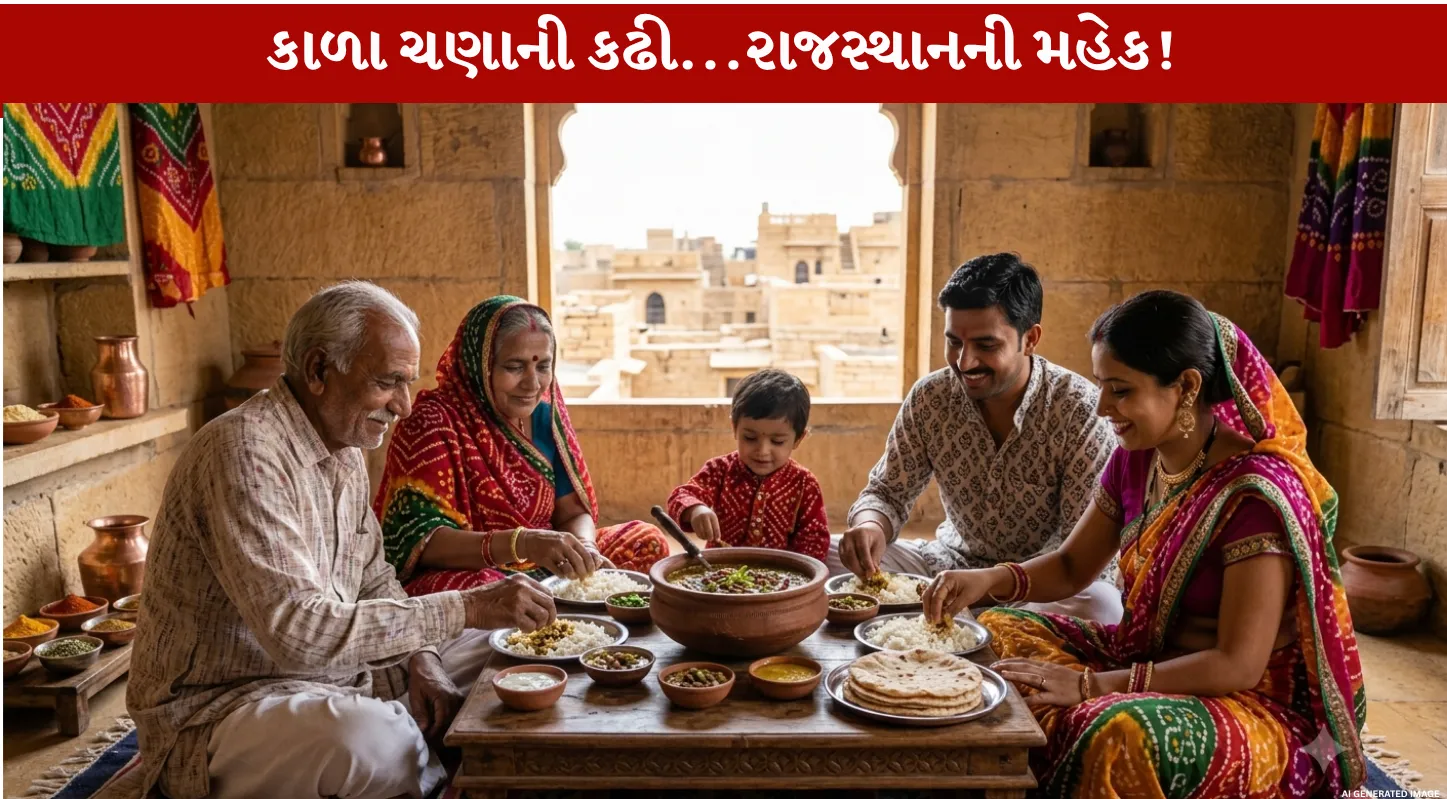 Kala Chana Kadhi...રાજસ્થાનની Excellent પરંપરાગત મહેક! માત્ર 30 મિનિટમાં Quickly તૈયાર!