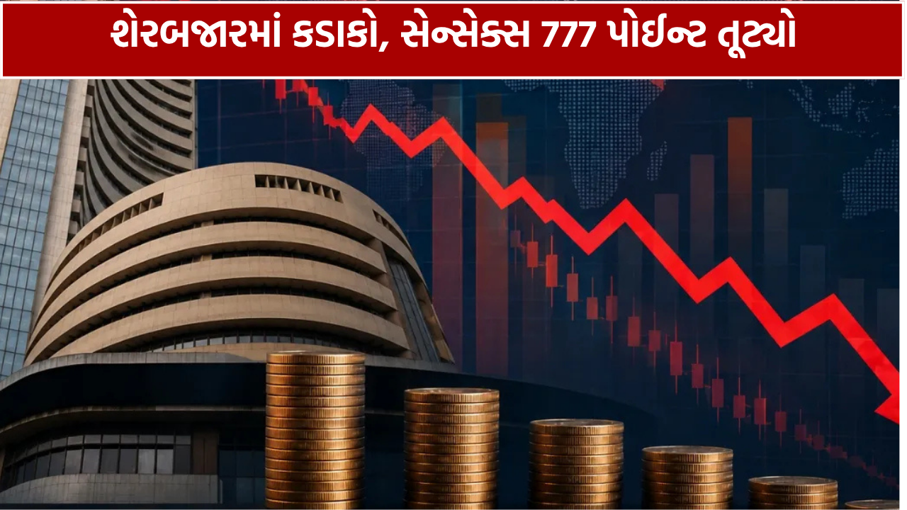 Stock Market Today: સેન્સેક્સ 777 પોઈન્ટ તૂટ્યો