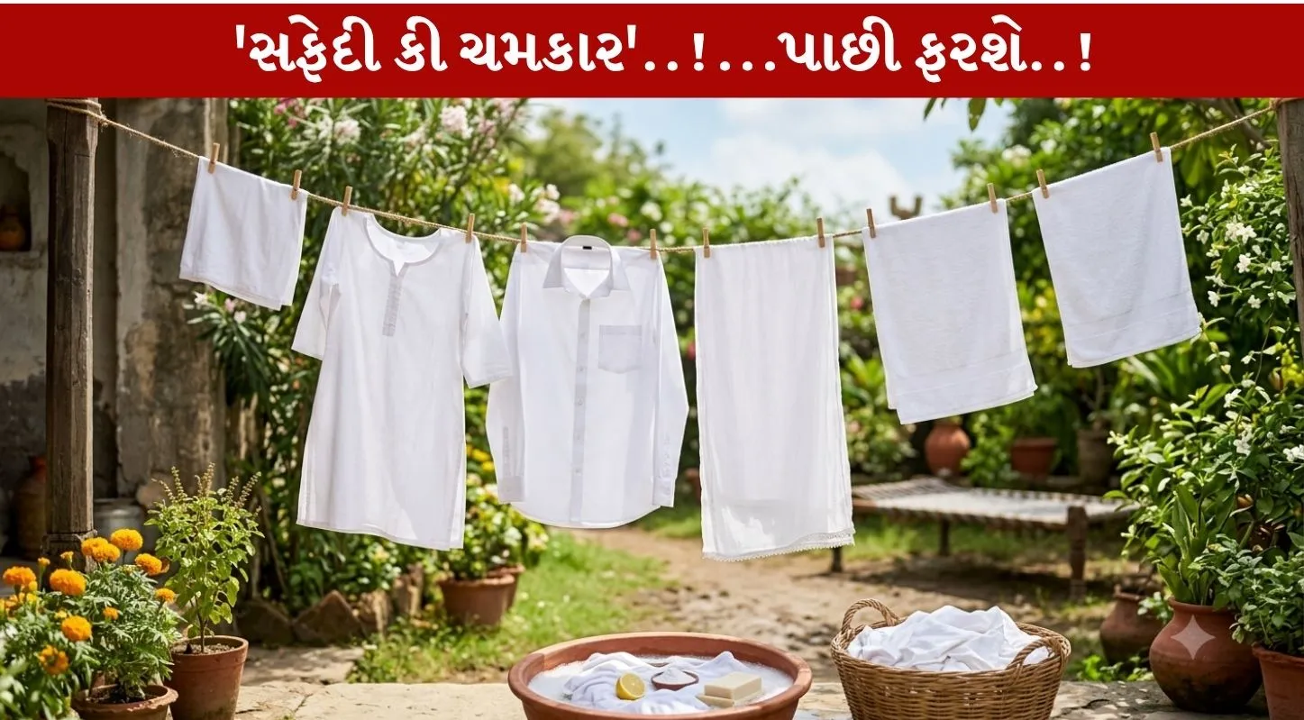 White Cloths Cleaning Tips...આ ચાર ટિપ્સ અસરદાર!