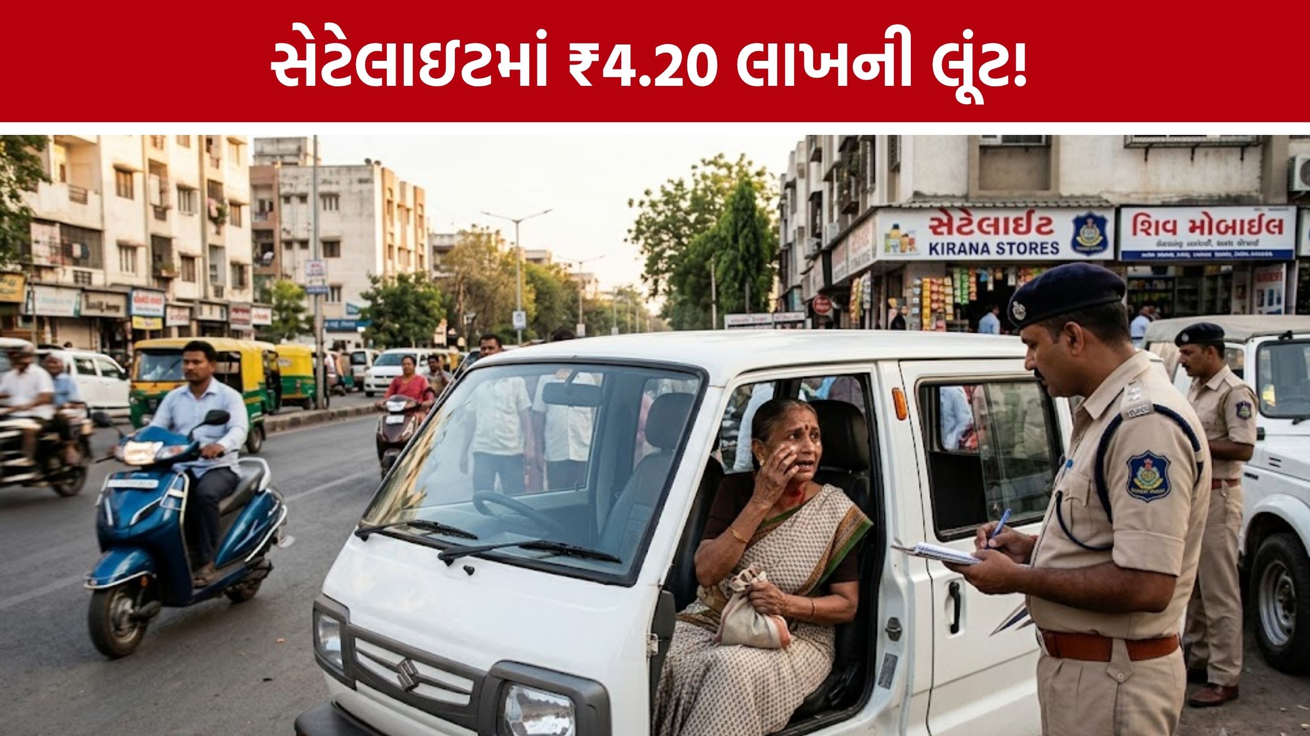 Ahmedabad Chain Snatching: કૂતરાને બિસ્કિટ ખવડાવતી વૃદ્ધાને લૂંટી! એક્ટિવા સવાર ₹4.20 લાખના દાગીના લઈ ફરાર