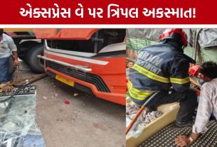 Delhi Mumbai Expressway Accident, બસ ડ્રાઈવર કેબિનમાં ફસાયા