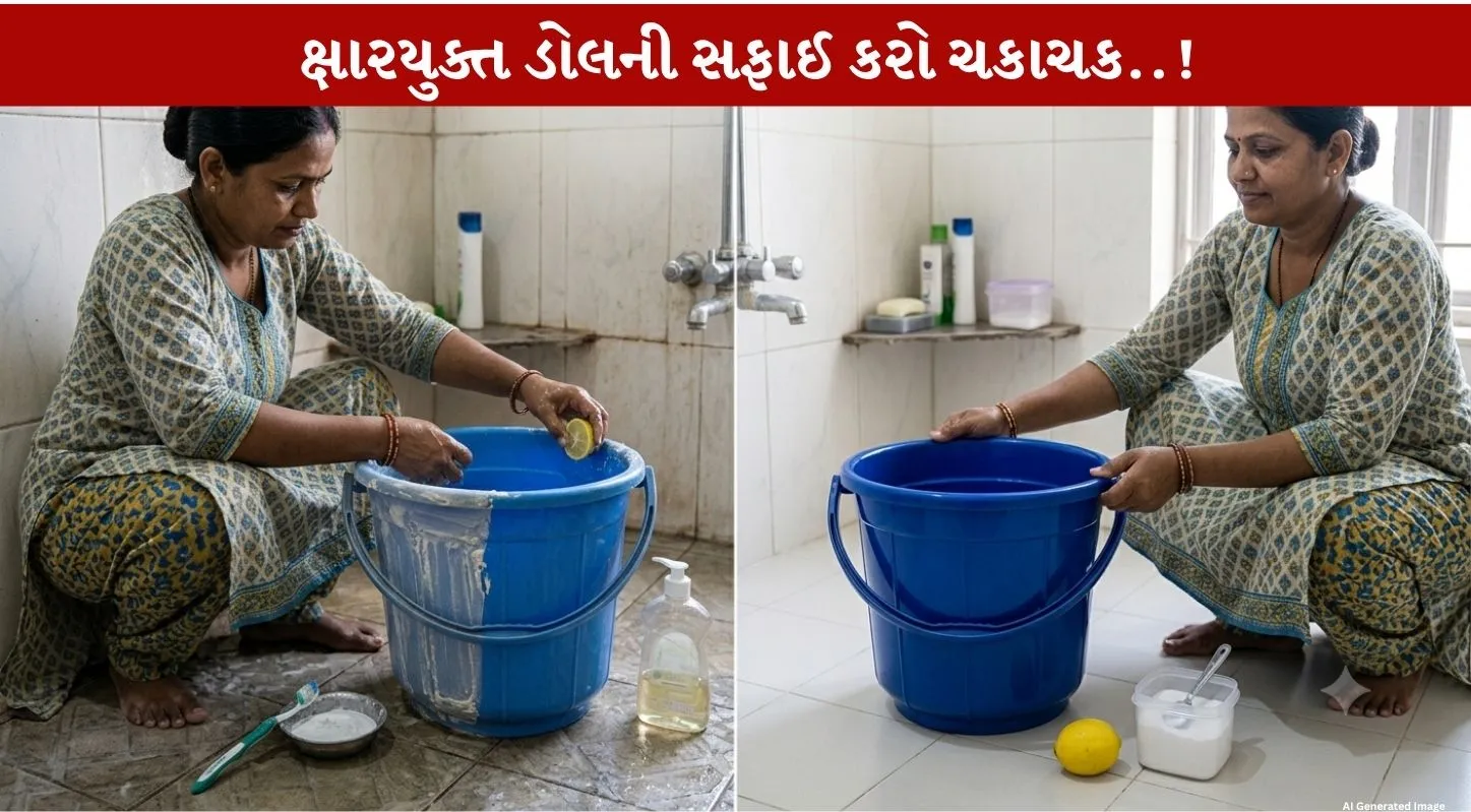 બાથરુમમાં રાખેલી ડોલ પર ક્ષારના ડાઘા! આ ટિપ્સની મદદથી થઇ જશે ક્લિન…નવા જેવી ચમકશે!