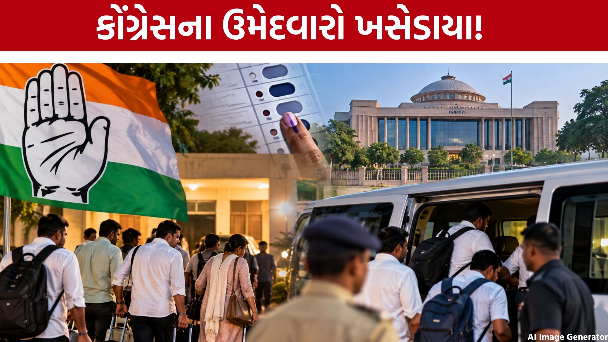 Gandhinagar Municipal Election 2026: ઉમેદવારોને સુરક્ષિત રાખવા કોંગ્રેસની કવાયત ચર્ચામાં