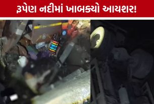 Gir Gadhada Accident: માછલી ભરેલો આયશર પુલની રેલિંગ તોડીને નદીમાં ખાબક્યો, એકનું મોત