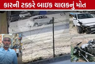 Patan Accident બાદ કાર મૂકીને ચાલક ફરાર, સારવાર દરમિયાન બાઇક સવારનું મોત