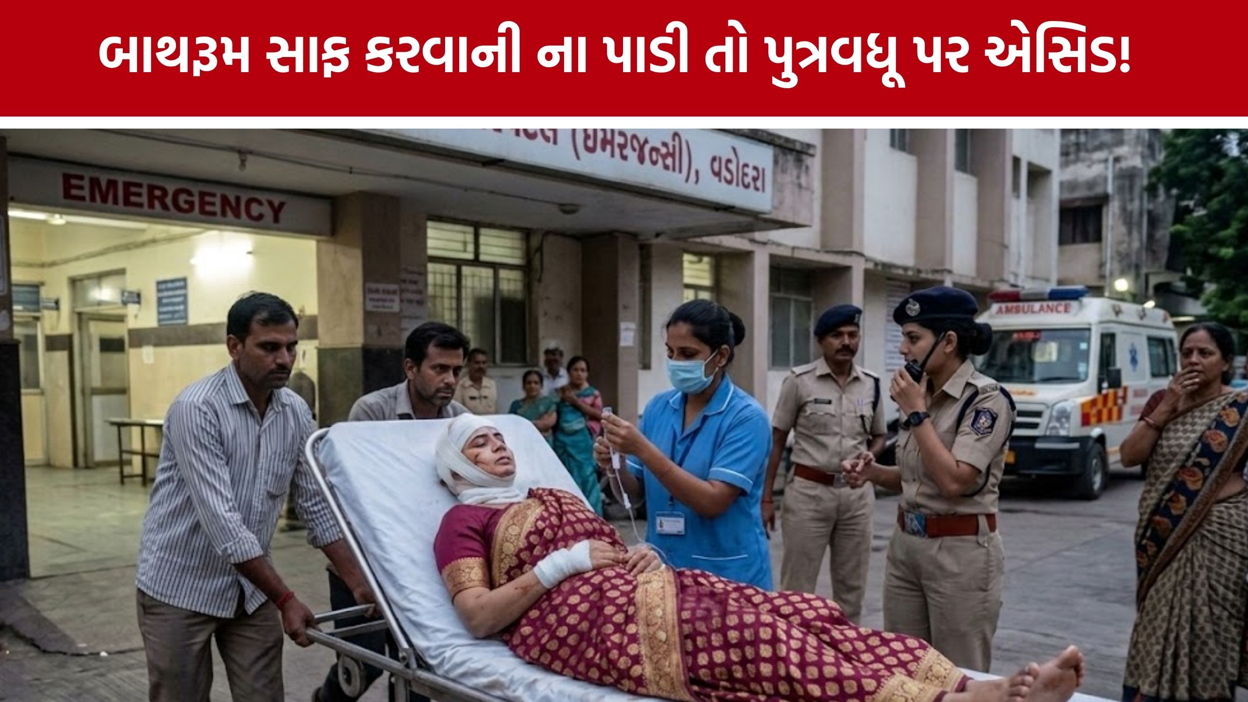 Vadodara Acid Attack: એસિડથી એલર્જી હોવાથી સફાઈની ના પાડી, સાસુએ પુત્રવધૂ પર એસિડ ફેંક્યાનો આરોપ
