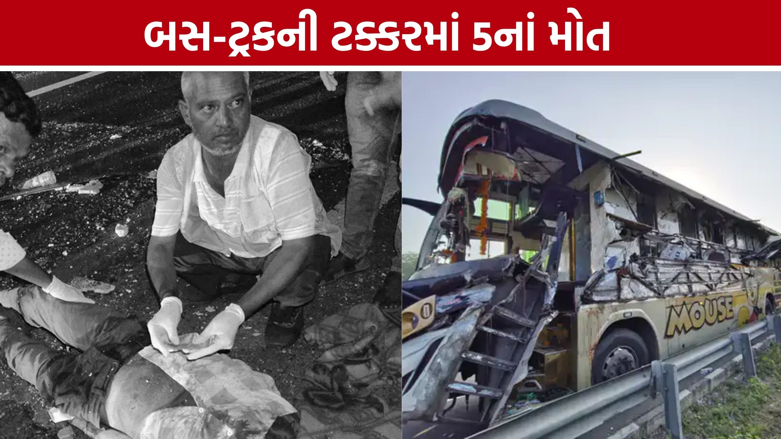 Vadodara Ahmedabad Express Highway Accident: સુરતથી રાજસ્થાન જતી બસનો ભયાનક અકસ્માત, 5 મુસાફરોના મોત