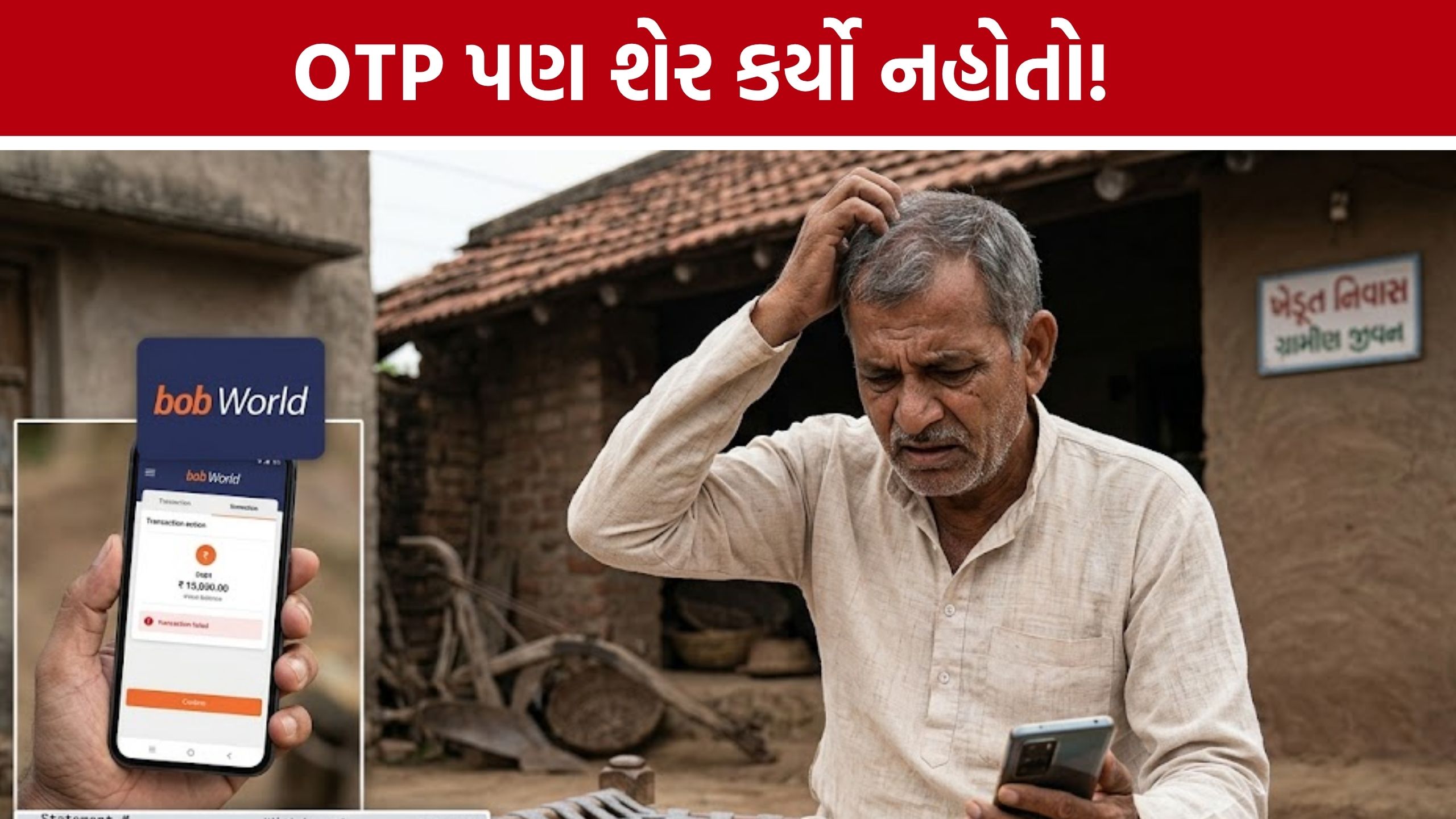 bob world App અપડેટ કરી અને ખાતું ખાલી! પોરના ખેડૂતના ₹2.67 લાખ ઉપડી ગયા
