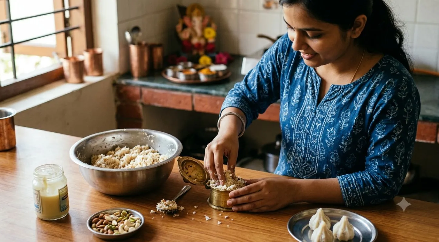 ઈન્સ્ટન્ટ મોદક બનાવવાની વિધિ