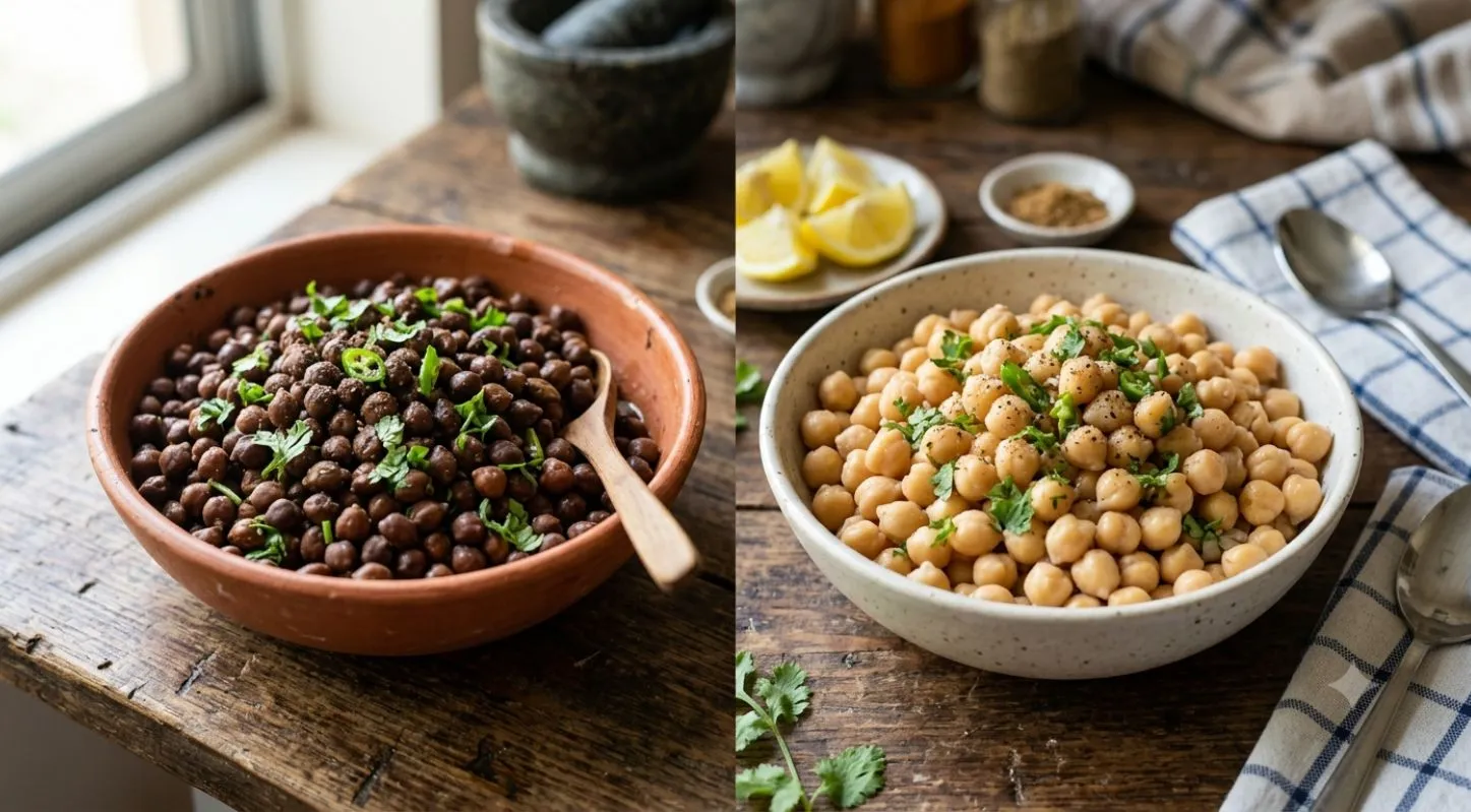 કાળા ચણા અને કાબુલી ચણા