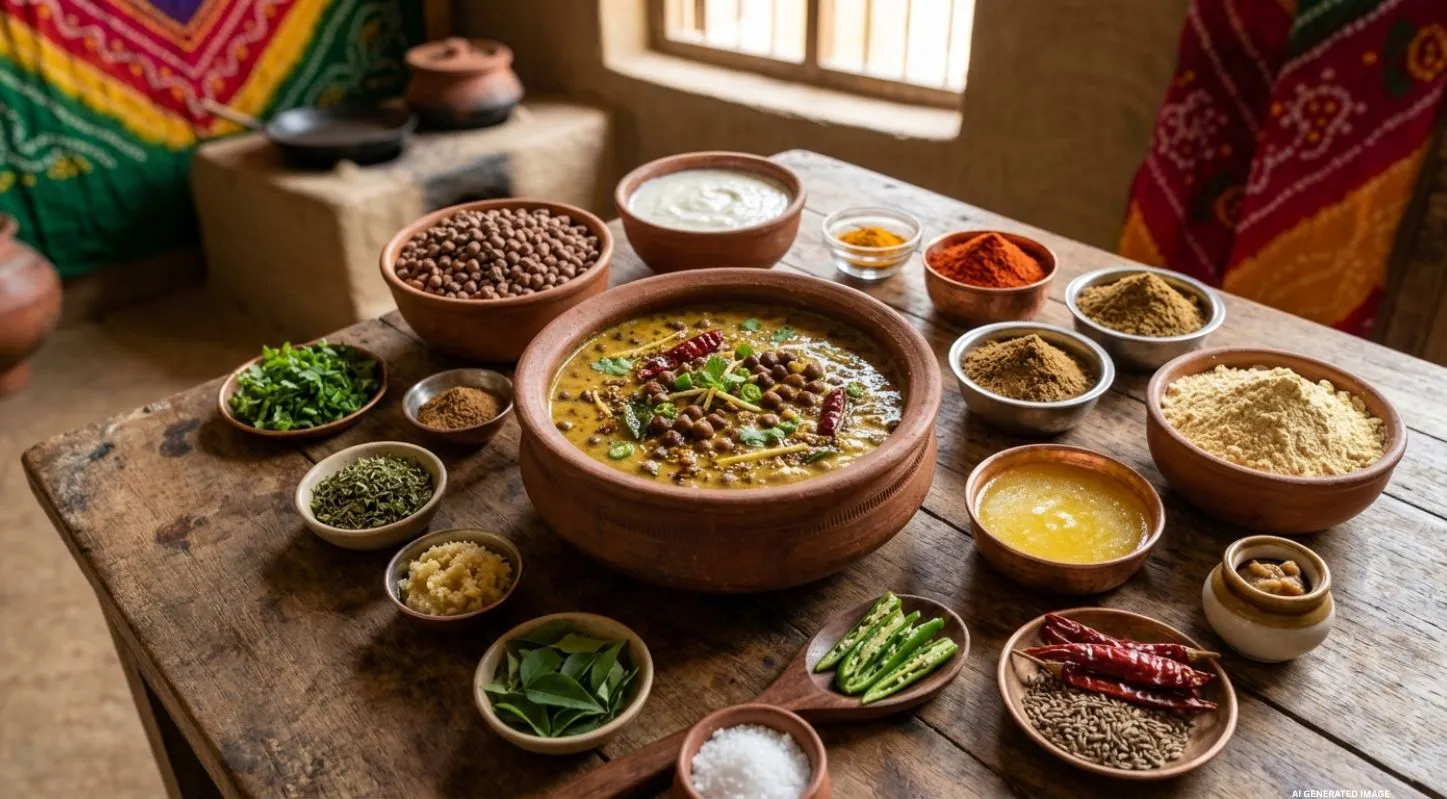 કાળા ચણાની કઢી બનાવવા માટેની સામગ્રી