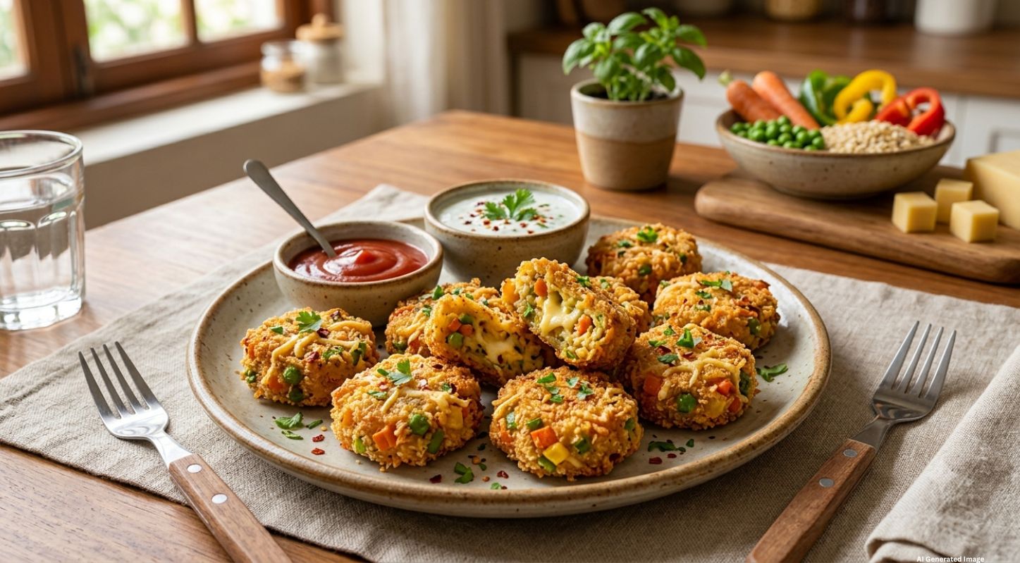 ચીઝી દલિયા નગેટ્સ