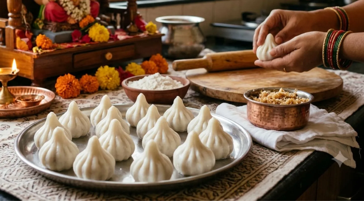 ચોખાના મોદક બનાવવાની વિધિ