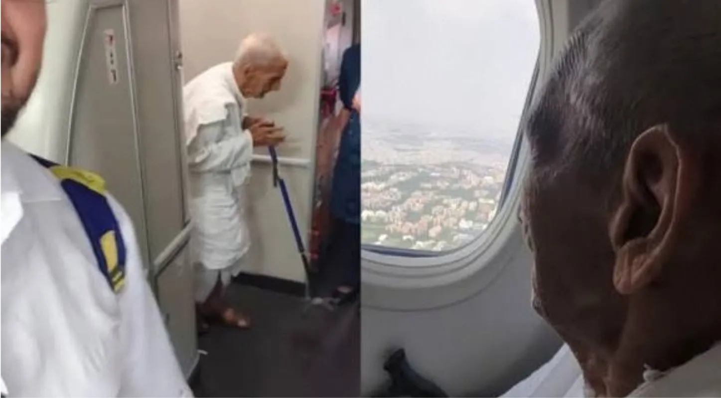 ફ્લાઈટમાં ક્રુએ કર્યુ વિશેષ સ્વાગત