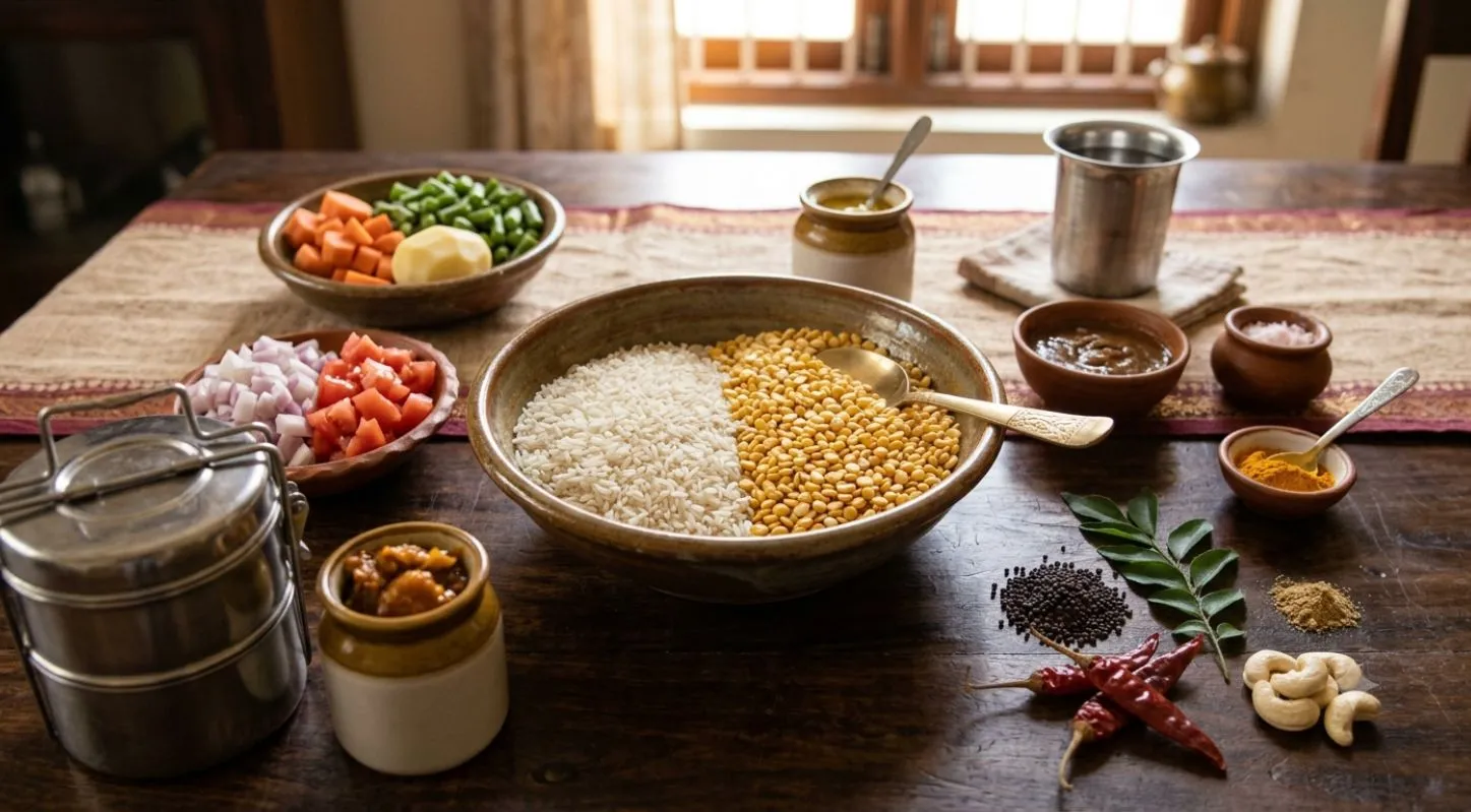 બિસી બેલે ભાત માટેની સામગ્રી