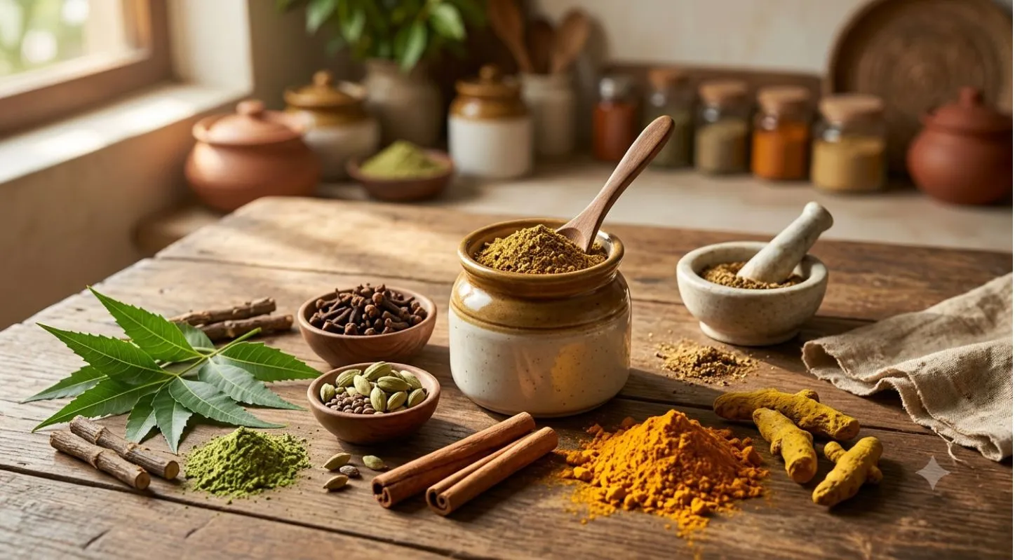 હર્બલ ટૂથ પાવડર બનાવવા માટેની સામગ્રી