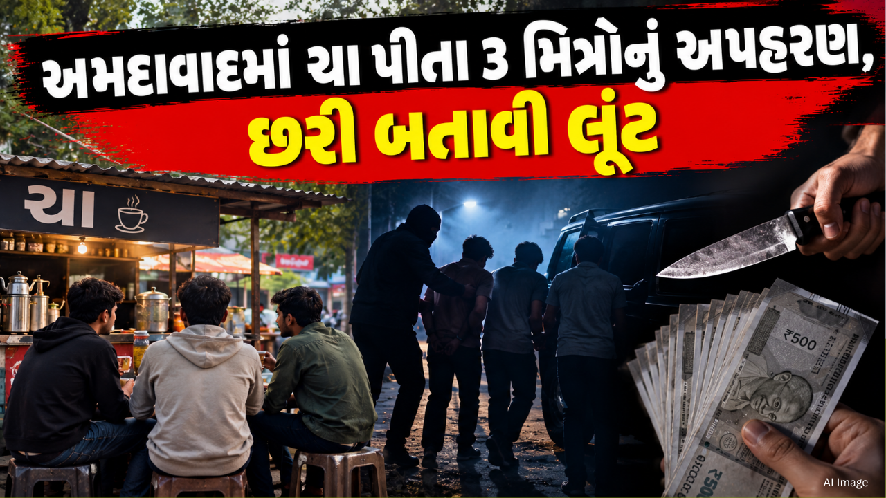 Ahmedabad Kidnapping Case: અમદાવાદમાં 3 મિત્રોનું અપહરણ કરી લૂંટ, છરી બતાવી રૂ. 5,500 પડાવ્યા