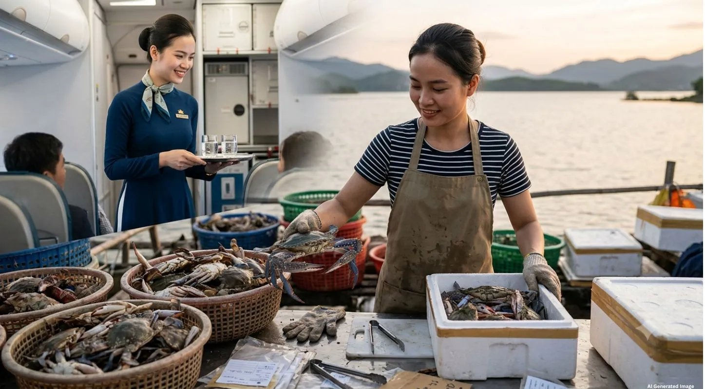 Air hostess quit job to take care of Crab Business