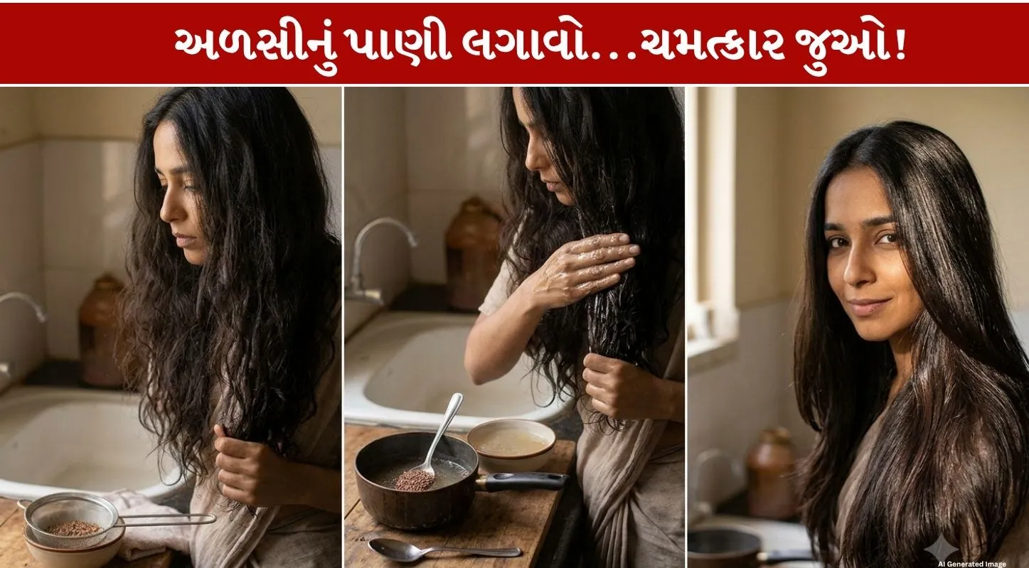 સવારે નહાતા પહેલા વાળમાં લગાવો અળસીનું પાણી…થોડા જ દિવસમાં સૉફ્ટ અને સિલ્કી થશે શુષ્ક વાળ!